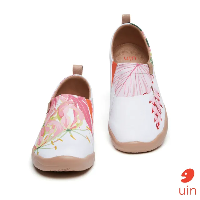 【uin】西班牙原創設計 女鞋 熱帶花語彩繪休閒鞋W1010069(彩繪)