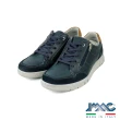 【IMAC】半麂皮側邊拉鍊綁帶休閒鞋 藍色(351390-BU)
