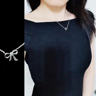 【山本美樹】經典蝴蝶結 墜鍊一體合金項鍊(MIT)