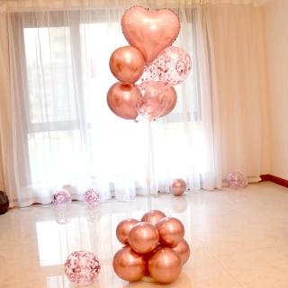 暖心告白愛心氣球地飄組1組-送打氣筒(派對 告白 氣球 婚房佈置 驚喜 情人節 求婚)