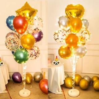 耀眼金屬色仿空飄氣球160cm地飄組1組(生日派對 求婚告白 畢業跨年 週年紀念 氣球樹 支架)