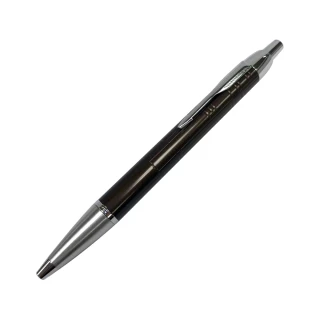 【PARKER】經典時尚幾何紋棕色原子筆