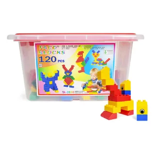 【Playful Toys 頑玩具】台灣製造-益智積木桶120片(STEAM玩具 創意拼裝 親子互動 教育啟蒙 兒童禮物)