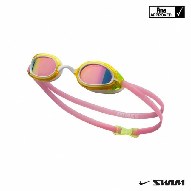 【NIKE 耐吉】SWIM 成人 泳鏡 抗眩光 LEGACY POLARIZED 粉 NESSB164-990