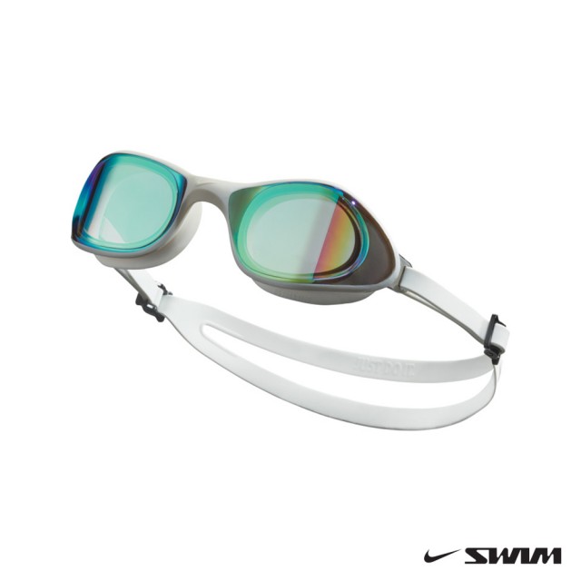 【NIKE 耐吉】SWIM 成人 泳鏡 超廣角 EXPANSE 白 NESSB160-990
