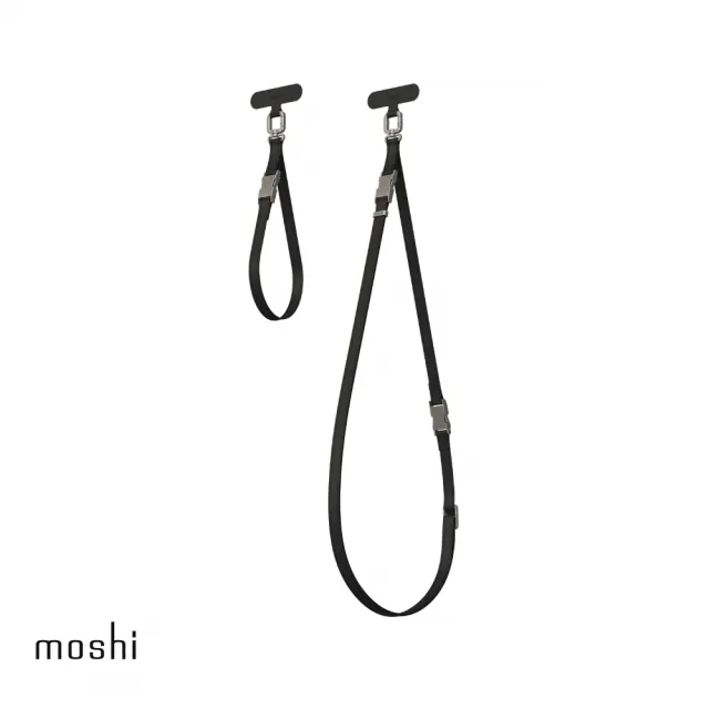 【moshi】2-in-1 二合一背帶/手腕帶 - 午夜黑