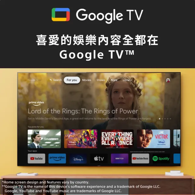 【SONY 索尼】BRAVIA 32型 HDR LED Google TV電視(KD-32W830L)