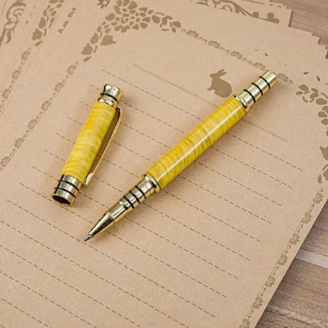 【八方開運】金絲楠鋼珠筆(附0.5和0.7mm鋼筆芯)