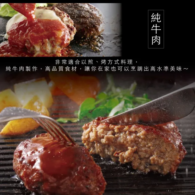 【豪鮮牛肉】手工美國超厚100%純牛漢堡排6片(100g±10%/片)