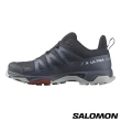 【salomon官方直營】男 X ULTRA 4 Goretex 低筒登山鞋(碳黑/白令藍/珍珠藍)