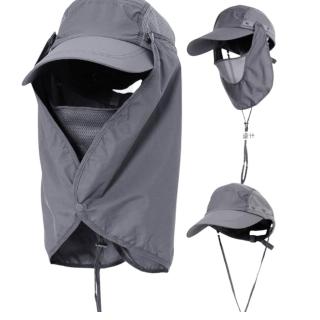 【May Shop】戶外遮陽防曬帽可拆卸釣魚帽登山帽防風沙帽(透氣通風防曬)