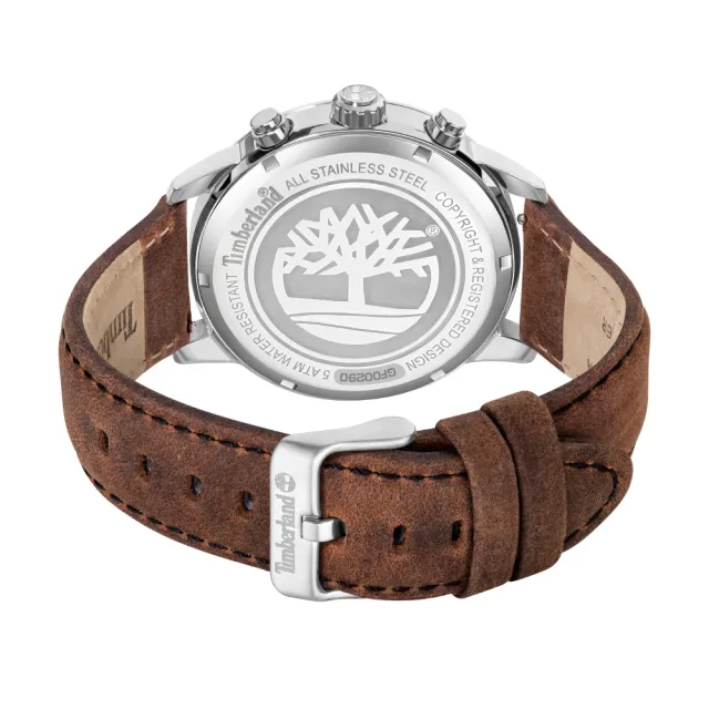 【Timberland】天柏嵐 Parkman系列 城市野營多功能日期窗腕錶-黑棕(TDWGF0029002)