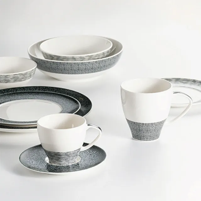 【Royal Porcelain泰國皇家專業瓷器】MONO咖啡杯碟組2入組(泰國皇室御用品牌)