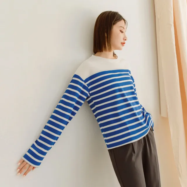 【OB 嚴選】質感華夫格條紋針織上衣 《AB17530》