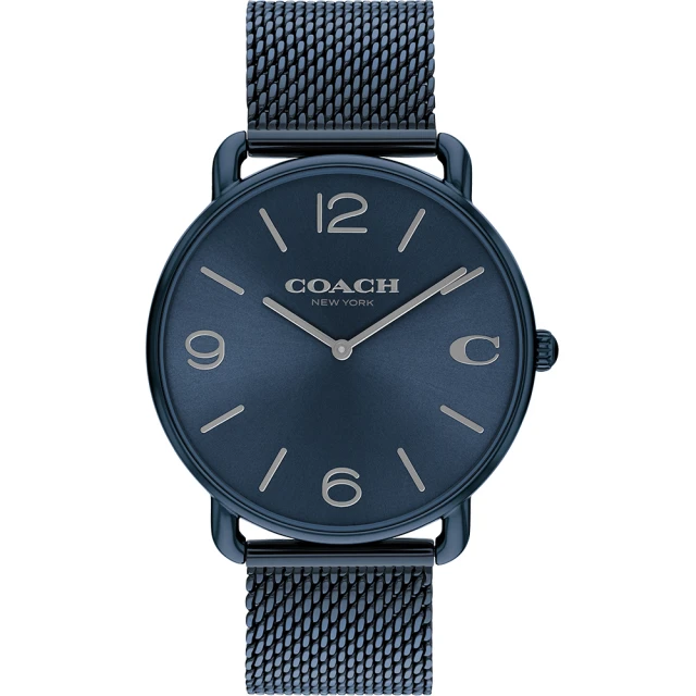 COACH 經典C字LOGO面盤設計米蘭帶手錶-28mm(1