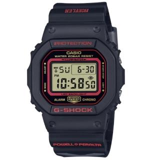 【CASIO 卡西歐】G-SHOCK Kelvin HoeflerXPowell Peralta合作經典錶款 黑紅 DW-5600KH-1 42.8mm