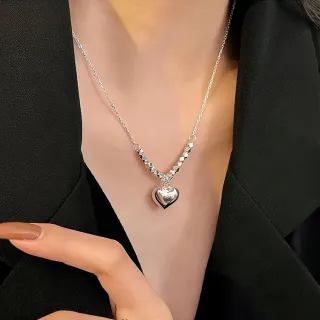 【KT DADA】七夕 包包 s925純銀項鏈 愛心項鍊 女生項鍊 正生純銀項鍊 不掉色項鍊 抗過敏項鍊 女