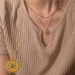 【MoonDy】金幣項鍊 太陽項鍊  個性項鍊 閨蜜項鍊 ins項鍊 女生項鍊 復古項鍊 寶石項鍊 韓國項鍊 金項鍊