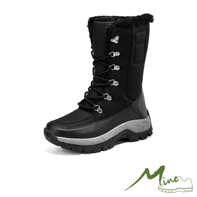 MINE 保暖雪靴 綁帶雪靴/防潑水保暖機能個性綁帶造型休閒