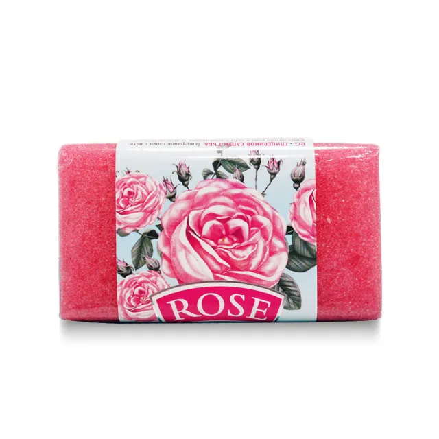 【Bulgarian Rose 保加利亞玫瑰】玫瑰精油去角質海綿皂70g(3入)