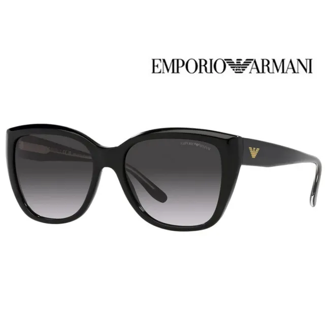 【EMPORIO ARMANI】亞曼尼 亞洲版 時尚太陽眼鏡 EA4198F 5017/8G 黑框漸層灰鏡片 公司貨