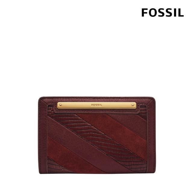 【FOSSIL 官方旗艦館】Liza 真皮短夾-紅木色 SL8295631