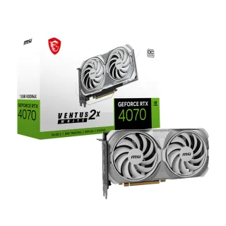 【MSI 微星】GeForce RTX 4070 VENTUS 2X WHITE 12G OC 顯示卡(白色版本)