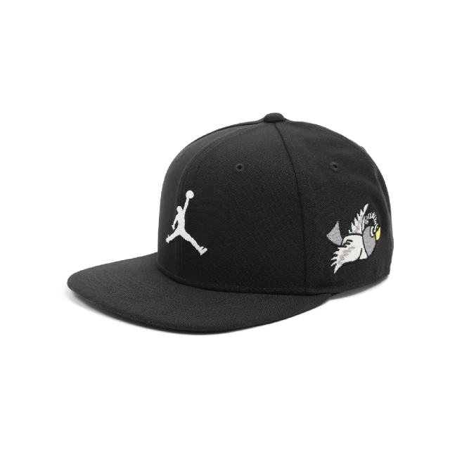 【NIKE 耐吉】帽子 Jordan 男女款 黑 白 刺繡LOGO Evolution 可調式 棒球帽 喬丹 飛人(FD5183-010)