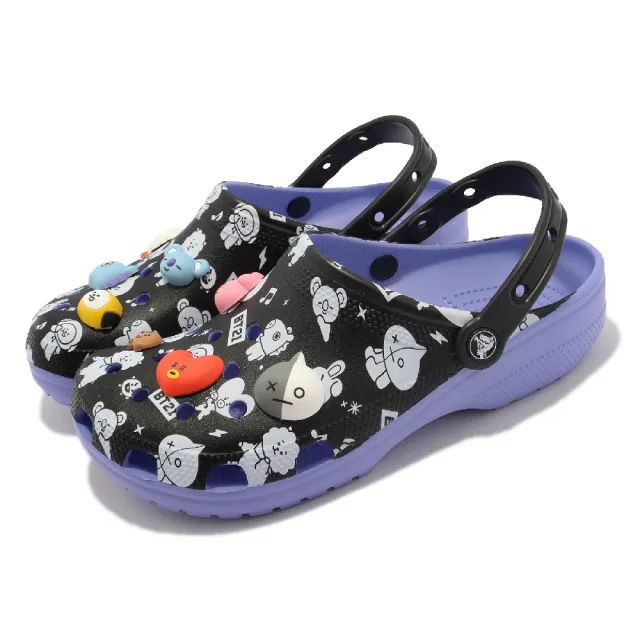 Crocs】涼拖鞋Classic BT21 Clog 男鞋女鞋紫黑BT21 防彈少年團卡駱馳