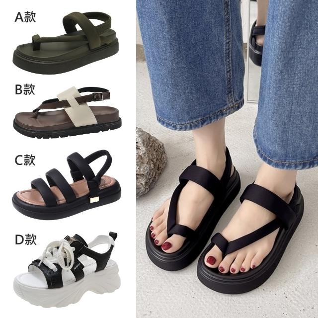 【baibeauty 白鳥麗子】休閒繞趾/繫帶/羅馬/厚底涼鞋(女鞋多款任選)