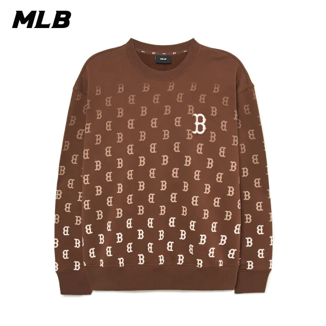 【MLB】長袖大學T MONOGRAM系列 波士頓紅襪隊(3AMTM1334-43BRD)