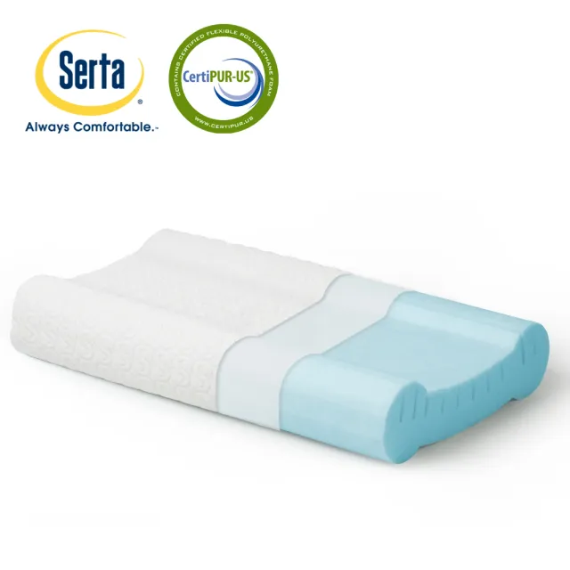 【Serta 美國舒達床墊】CoolTwist透氣涼感記憶枕(美國CertiPUR-US安全認證)