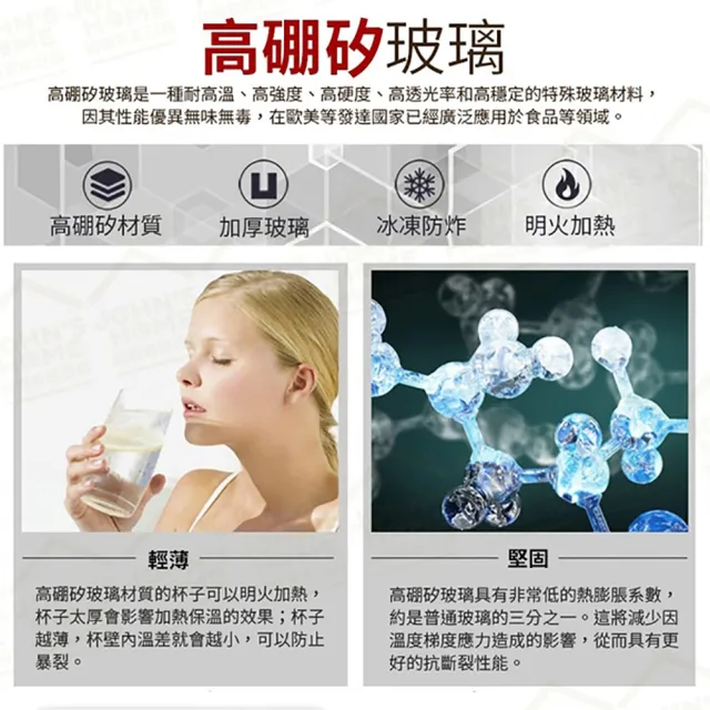 【JOHN HOUSE】帶蓋透明泡茶杯 高硼矽玻璃 沖茶器 沖泡壺 玻璃杯 茶壺(350ml)