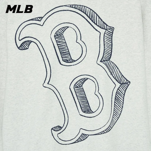 【MLB】大Logo長袖大學T 波士頓紅襪隊(3AMTB0434-43MGL)