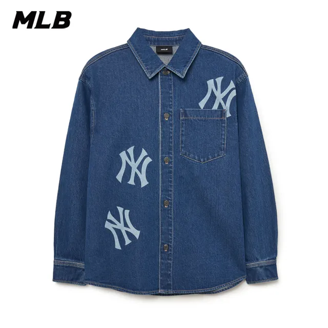 【MLB】牛仔丹寧襯衫 紐約洋基隊(3ADRB0334-50INS)