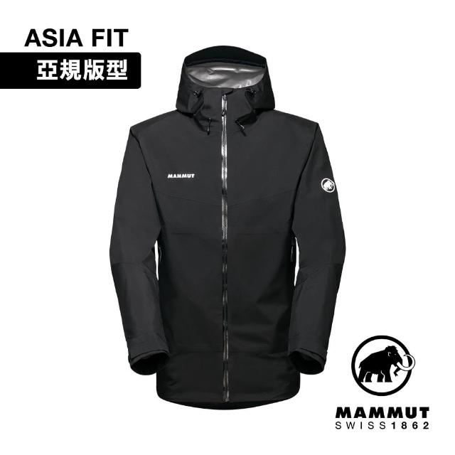 【Mammut 長毛象】Convey Tour HS Hooded Jacket AF 防風防水連帽外套 男款 黑色 #1010-28451