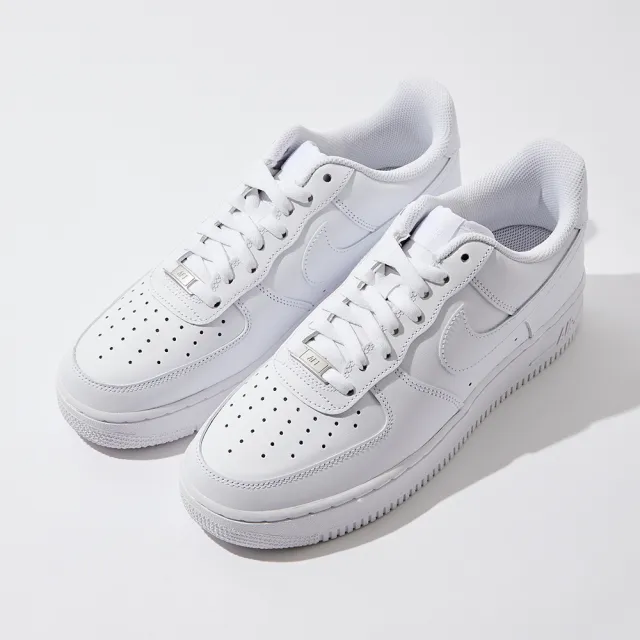 【NIKE 耐吉】Air Force 107 男鞋 白色 經典 簡約 皮革 休閒鞋 CW2288-111