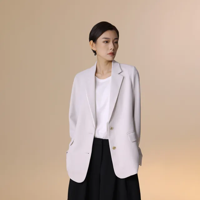 【giordano ladies】23FW_撞色翻領西裝外套(02373518)