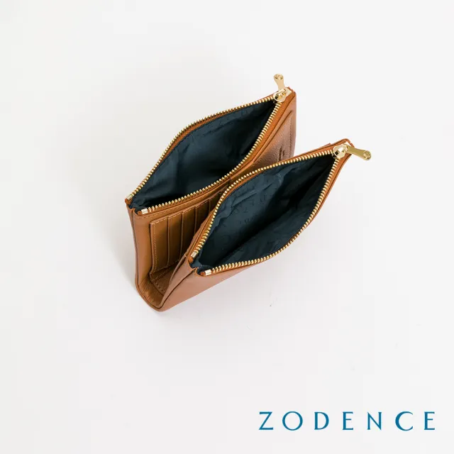 【ZODENCE 佐登司】LIZ進口牛皮對開輕薄中夾(暖駝)