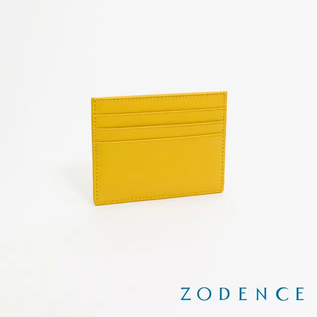 【ZODENCE 佐登司】LIZ進口牛皮輕薄卡片夾(黃)