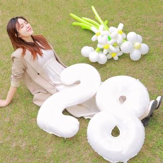 派對佈置大數字花束氣球組1組-送打氣筒(生日氣球 派對佈置 求婚告白 慶生 網美 拍照道具)