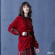 【iROO】長版異材質流行針織罩衫