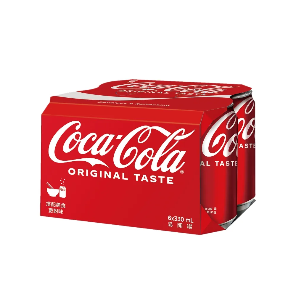 【Coca-Cola 可口可樂】易開罐330ml x6入/組