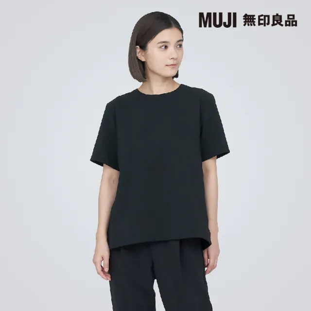 【MUJI 無印良品】女聚酯纖維透氣短袖套衫(共3色)