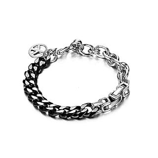 【米蘭精品】現貨+預購 鈦鋼手鍊鈦鋼手鏈(古巴鏈個性拼接嘻哈情侶飾品聖誕節交換禮物74fl9)