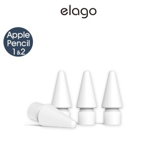 【Elago】Apple Pencil Pro/1代/2代/USB-C 替換筆尖4入(蘋果筆尖、耐磨、精確控制)