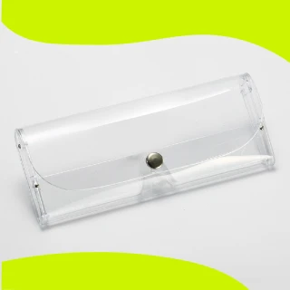 【果凍感】日系未來感透明眼鏡盒-2入(太陽眼鏡盒 墨鏡袋 收納盒 飾品盒 配件盒 防塵盒 文具 鉛筆盒 筆袋)