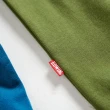 【EDWIN】男裝 露營系列 經典撞色拼接LOGO厚長袖T恤(土耳其藍)