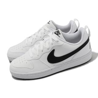 【NIKE 耐吉】休閒鞋 Court Borough Low Recraft GS 女鞋 白 黑 皮革 基本款(DV5456-104)