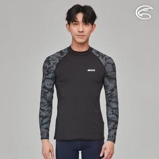 【ADISI】男抗UV印花防磨防曬長袖上衣AR2313063(防磨衣 水母衣 溯溪 浮潛 衝浪 水上活動)